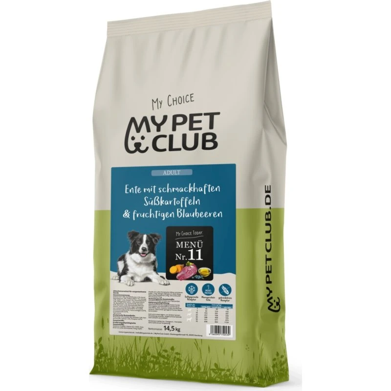 MyPetClub Kaltgepresstes Hundefutter Ente & Kartoffel 14,5 kg