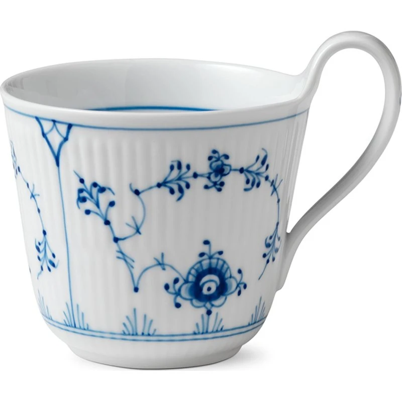Royal Copenhagen Blau Geriffelt Hochhenkel-Tasse 33 cl