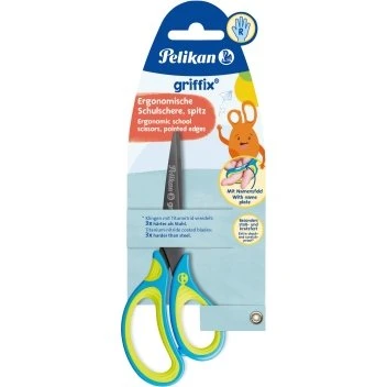 Pelikan griffix Schere 15 cm spitz blau Rechtshänder