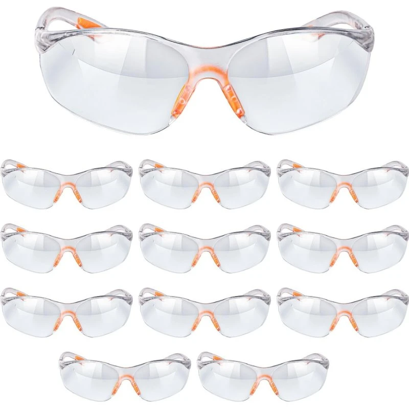 Safeguard Transparent Schutzbrille mit Gummieinsatz 12er Pack