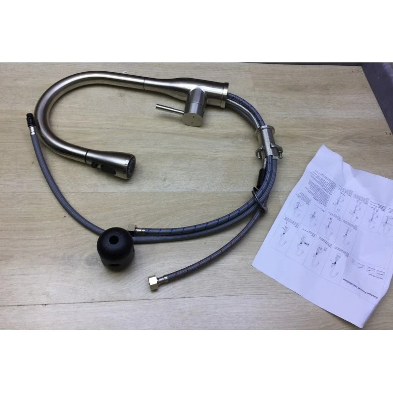 YUANNY Küchenarmatur Edelstahl ausziehbar