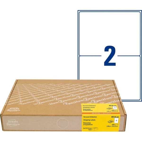 Avery Zweckform Versandetiketten 199,6 x 143,5 mm weiß