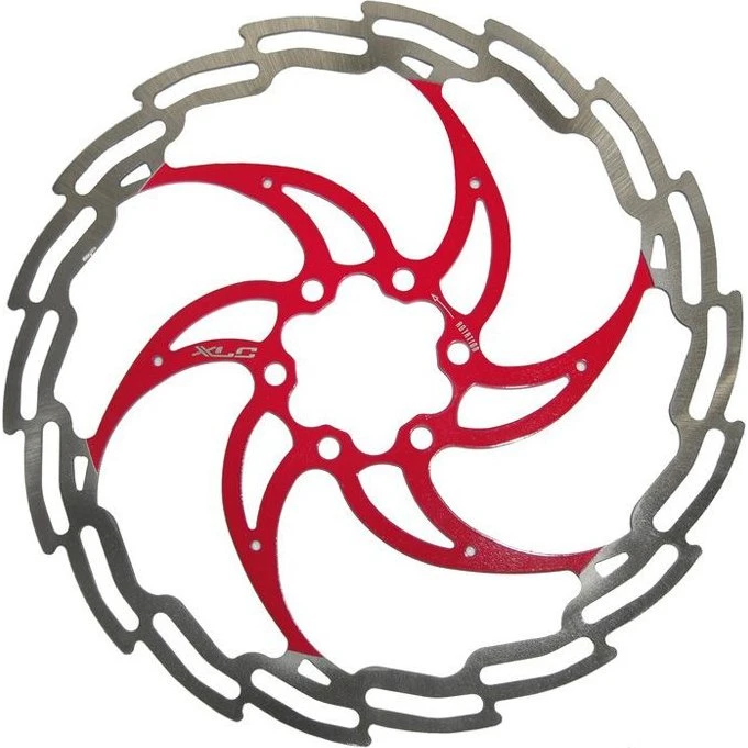 XLC BR-X02 Bremsscheibe 203mm 6-Loch silber/rot