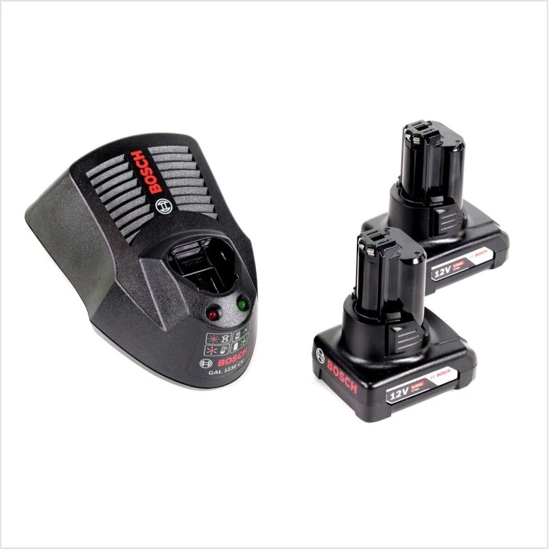 Bosch Starter-Set 12V mit 2x 6,0 Ah Akkus + Schnellladegerät