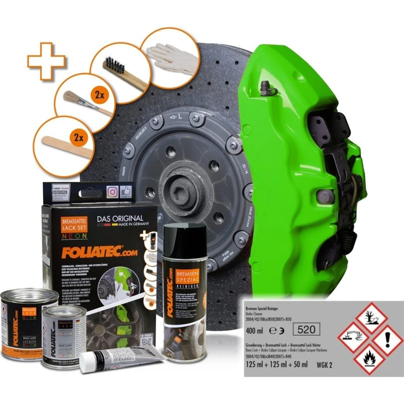 Foliatec Bremssattel-Lack Set NEON GREEN 2182