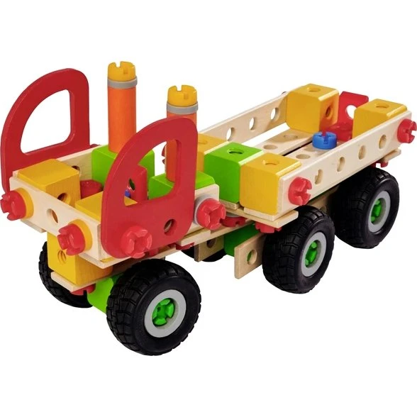 Eichhorn Constructor Bagger, 90-teiliges Holzbausatz-Set