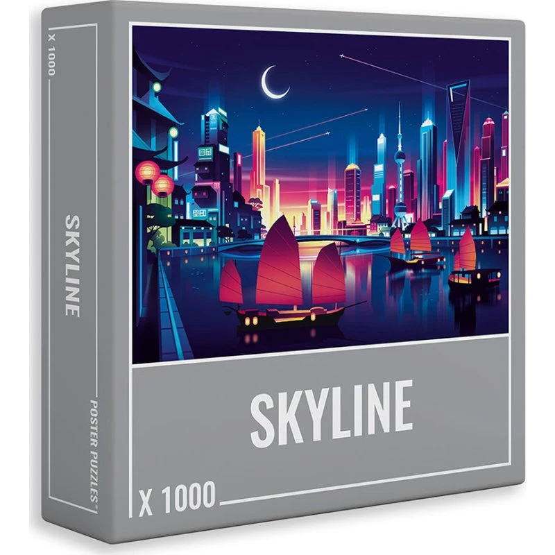 Cloudberries Skyline 1000-Tlg. Puzzle mit Neonfarben