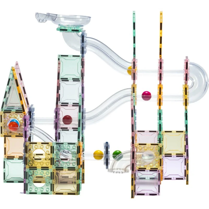Magnet Kugelbahn 100 Teile transparent