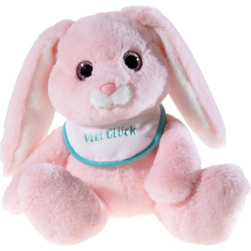 Heunec® Hase Milchschnute rosa mit Lätzchen 25 cm