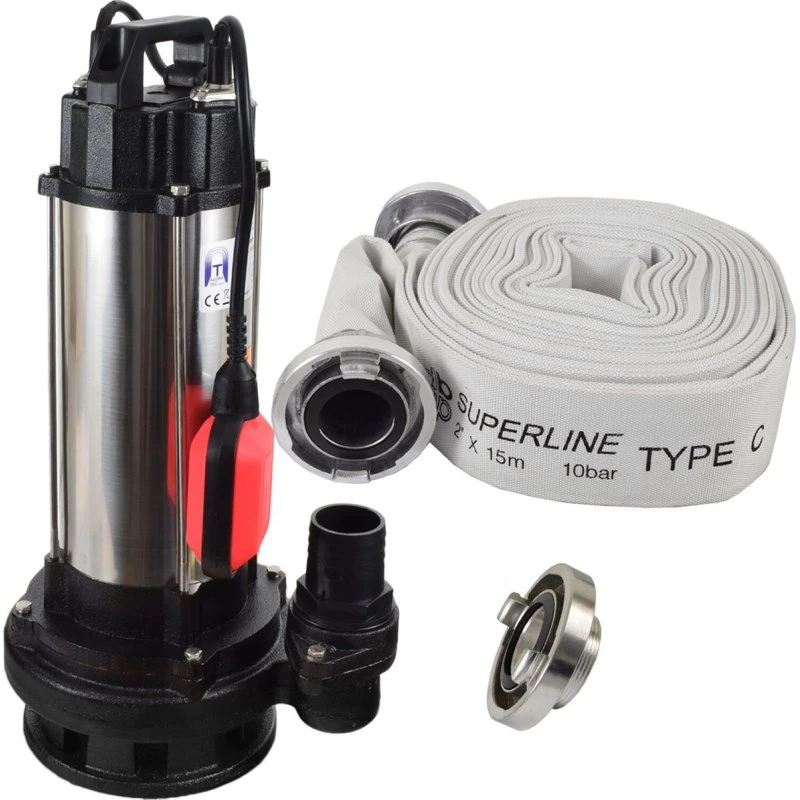 Agora-Tec® Schmutzwasser-Tauchpumpe mit 15 m Schlauch