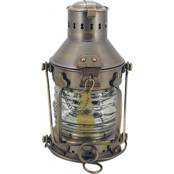 Sea-Club Ankerlampe Messing antik 24 cm mit Petroleumbrenner