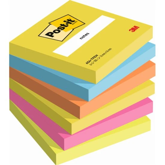 Post-it Energetic Collection Haftnotizen 76x76 mm, 6 Blöcke