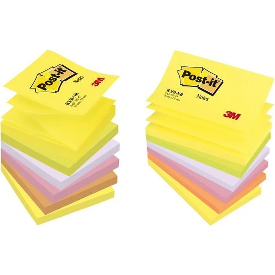3M Post-it Z-Notes Neon 76x76 mm, 6 Blöcke, sortiert