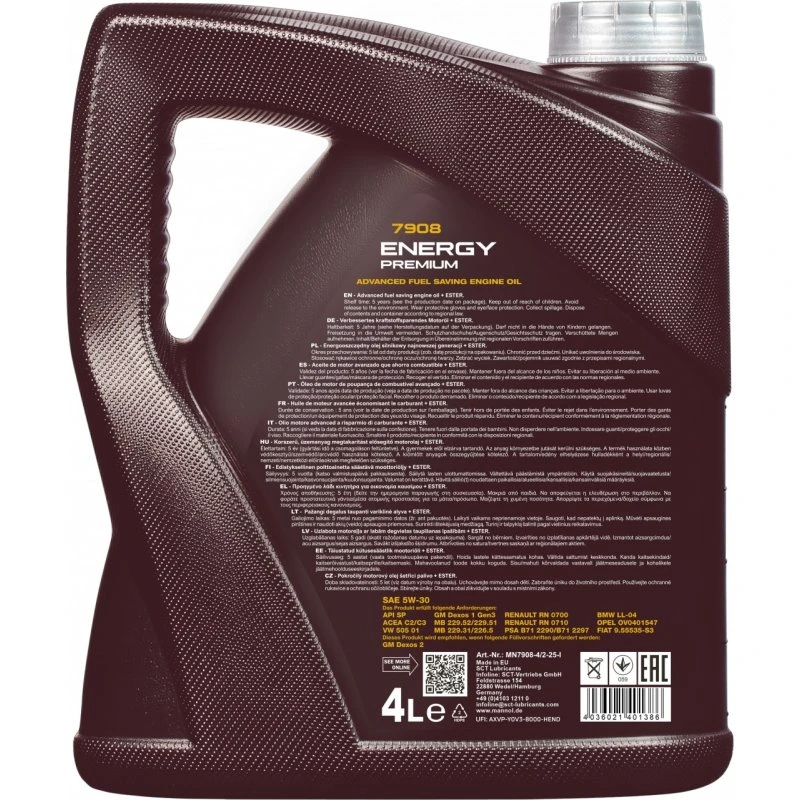 MANNOL Energy Premium 5W-30 Synthetiköl