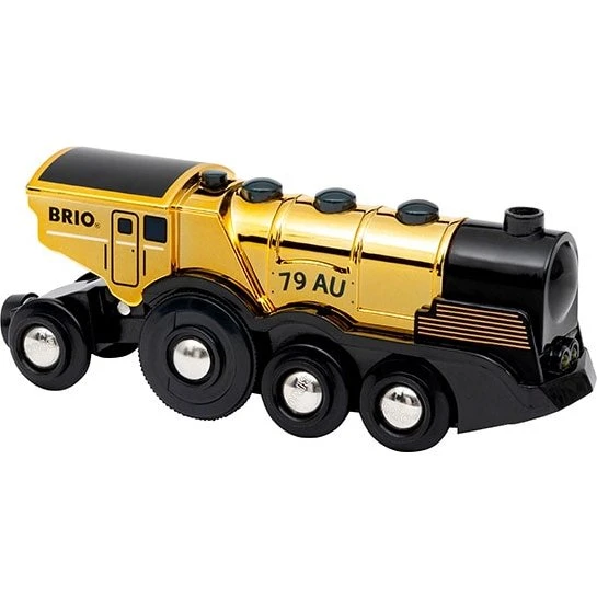 BRIO Goldene Batterielok 33630 mit Licht und Sound