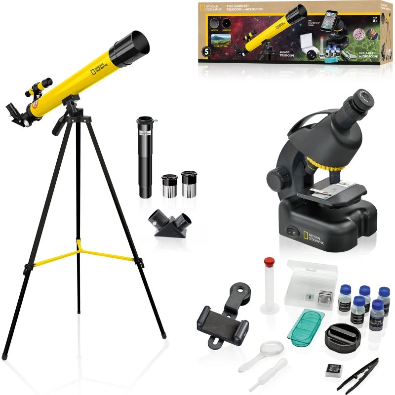 National Geographic Teleskop + Mikroskop Set für Einsteiger