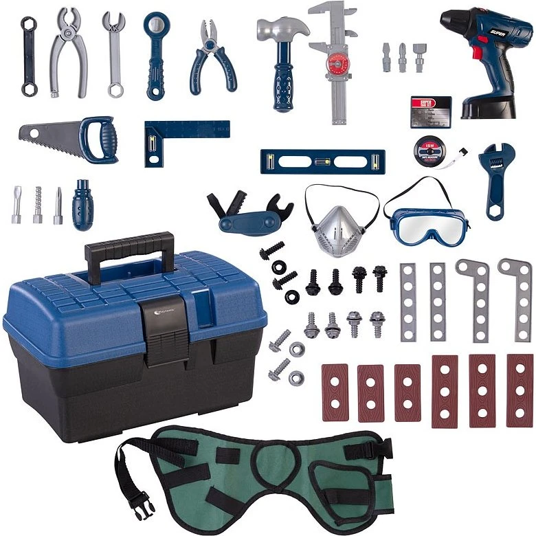 Playtastic Werkzeugkoffer mit Bohrmaschine für Kinder