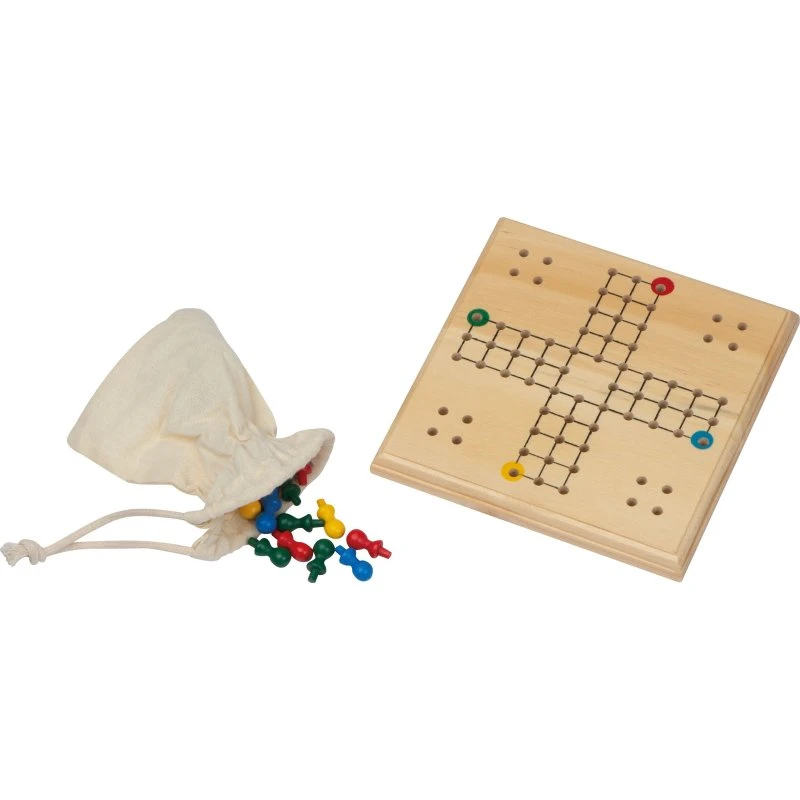 GREGORY LUDO-Spiel aus Holz zum Stecken