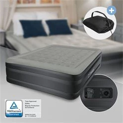 ML-Design Luftbett 203x157 cm mit eingebauter Pumpe grau