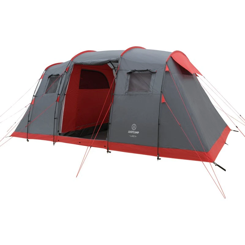 Justcamp Lake 4, 4-Personen-Tunnelzelt grau