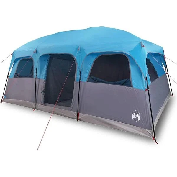 vidaXL Familienzelt 10 Personen Blau Wasserdicht
