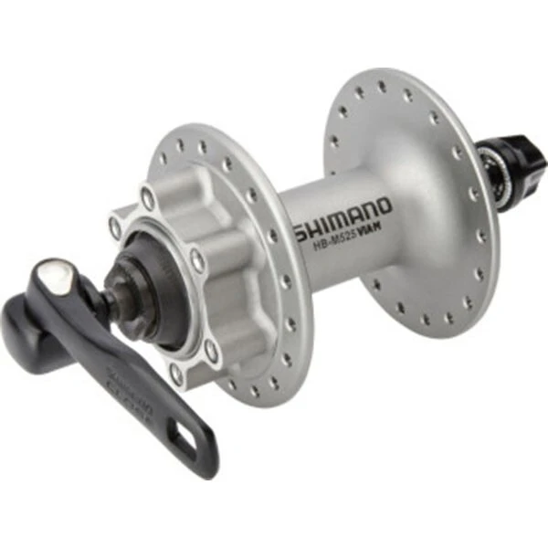 SHIMANO HB-M525 Vorderradnabe 6-Loch, 32L, Schnellspanner, Silber