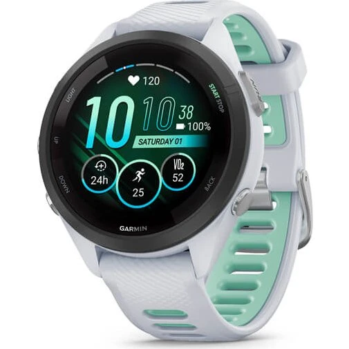 Garmin Forerunner 265S GPS Laufuhr Steinweiß/Mintgrün S