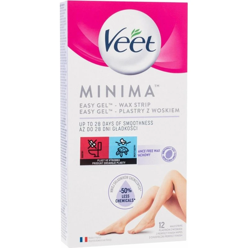 Veet Minima Easy Gel Wax Strips, 12 Stück