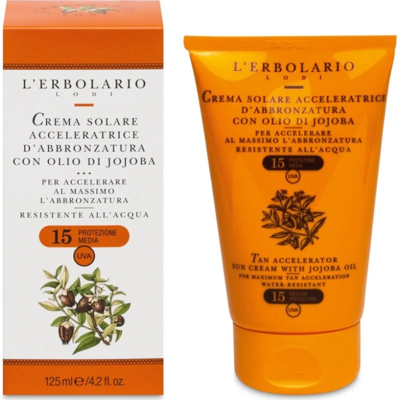 L'Erbolario Body Sun Cream Tan Accelerator SPF15 125ml