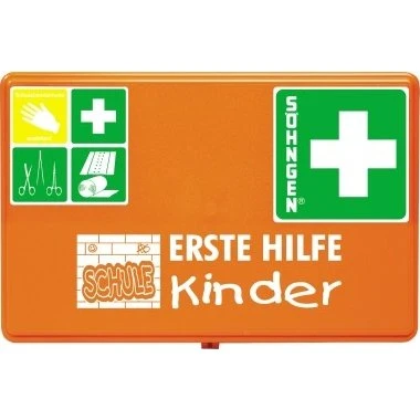 SÖHNGEN® Erste Hilfe Koffer SCHULE orange 26x16x8 cm
