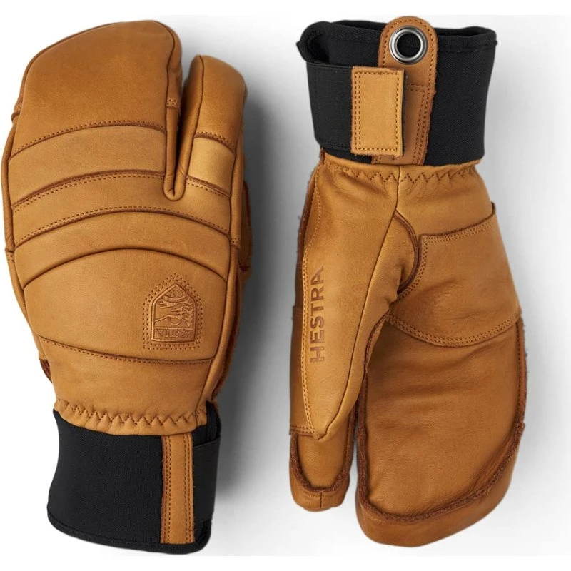 Hestra Fall Line 3-Finger Skihandschuh Leder, Flame Red