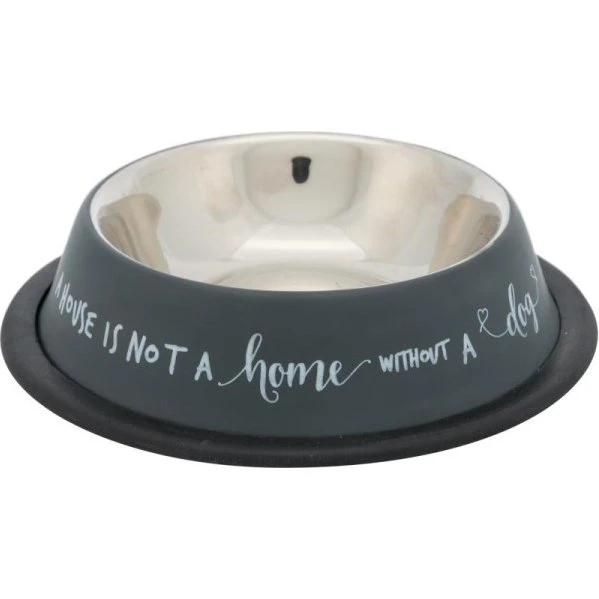 Trixie Edelstahlnapf Home, 0,45 l, grau, rutschfest