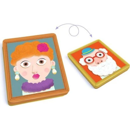 Djeco Magnetspiel Portraits – kreatives Holzspiel für Kinder ab 3