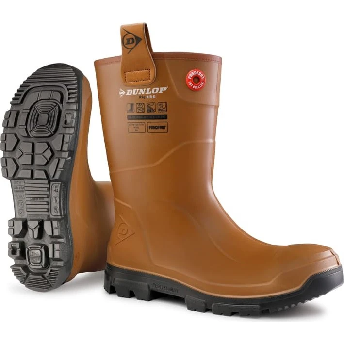 Dunlop S5 Sicherheitsgummistiefel RigPRO FUR braun