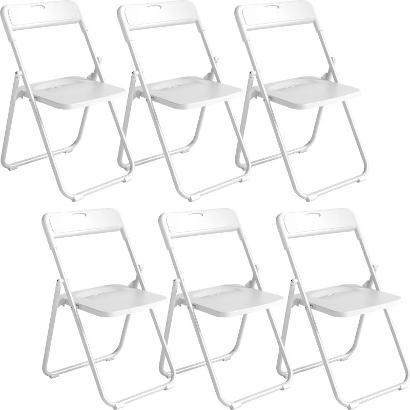 HOMCOM 6er Set Klappstühle Kunststoff Weiß