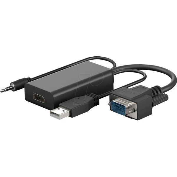 Goobay 61259 VGA-auf-HDMI™-Konverter mit 3,5-mm-Audio