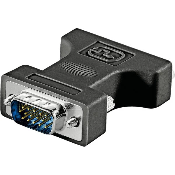 Goobay 68029 DVI-I (24+5) zu VGA-Stecker, vernickelt