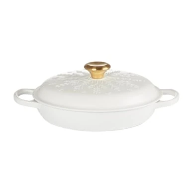 Le Creuset Gourmet-Profitopf Schneeflocke 26 cm Goldknopf