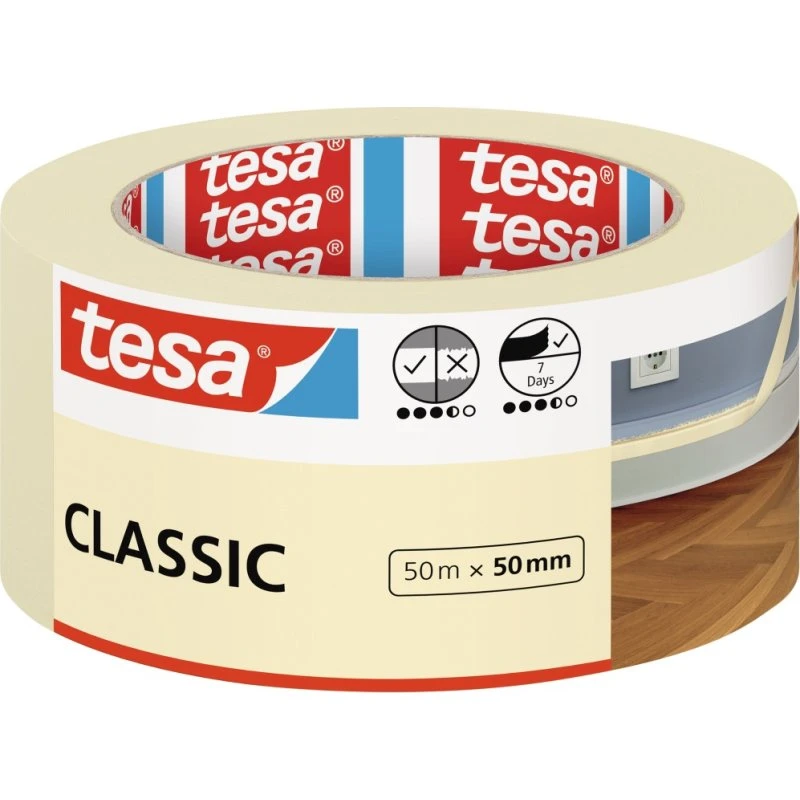 tesa Malerband Classic 50 m x 50 mm weiß