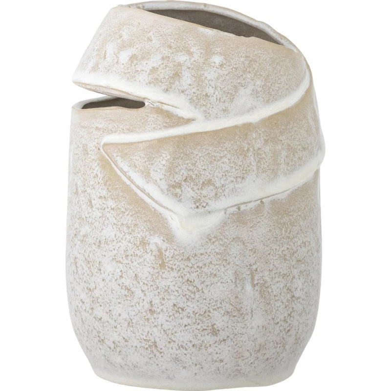 Bloomingville Vase Abeera 20 cm natur weiß