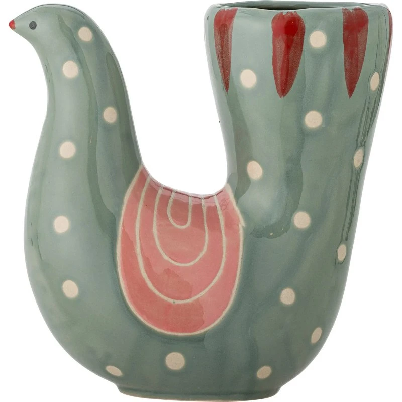 Bloomingville Trudy Vase Grün Steingut 19 cm
