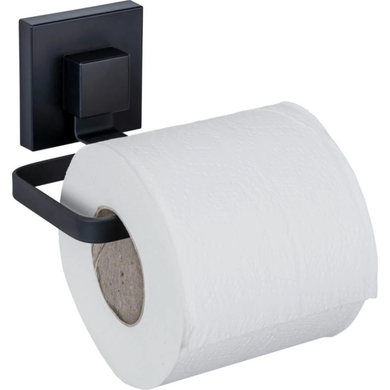 WENKO Vacuum-Loc® Quadro Toilettenpapierhalter schwarz