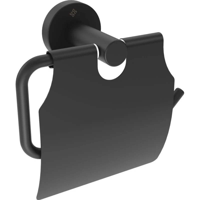 Deante JASMIN Toilettenpapierhalter schwarz mit Klappe