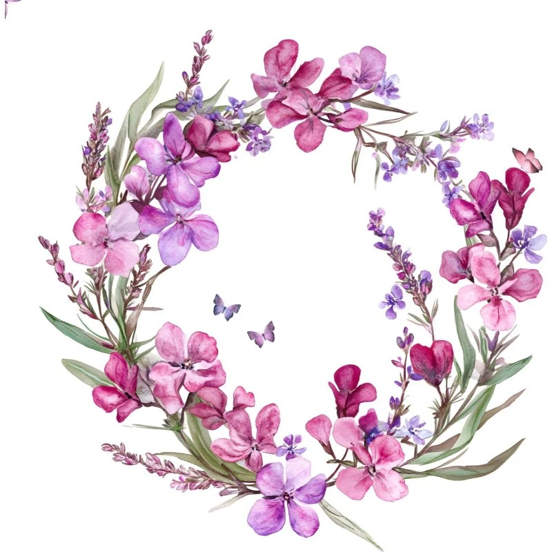 Fireweed Wreath 20 Servietten 33x33cm 3-lagig