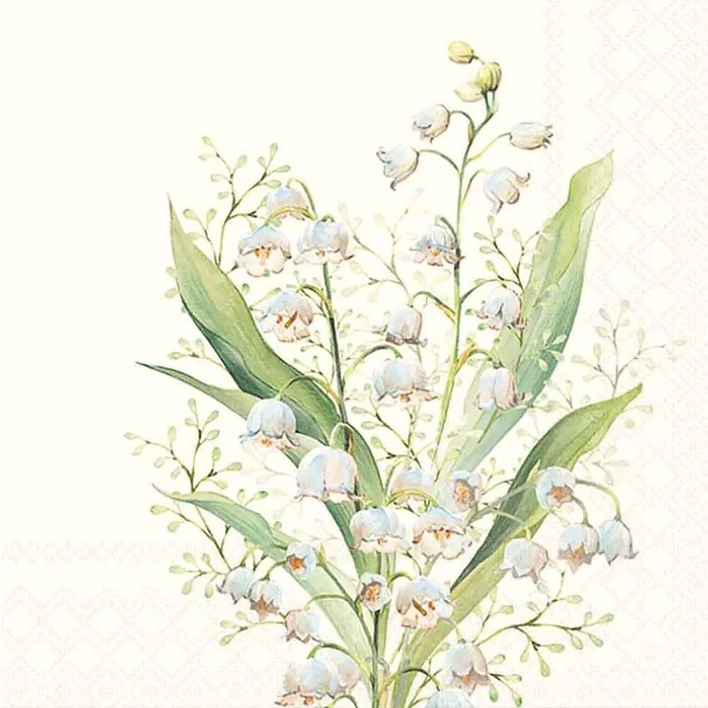 Ambiente Europe Lily of the Valley White Servietten 33x33 cm, 20 Stück