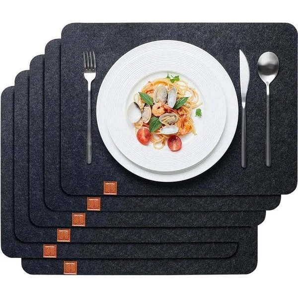 Filz-Ecktischsets 6er-Set, 44 x 32 cm