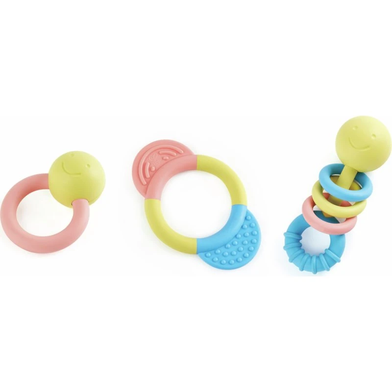 Hape Rassel- und Beißring-Set aus Reisbasis