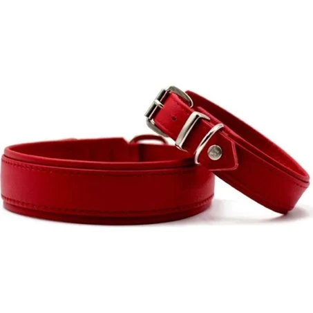 Maul Ledermanufaktur Leder-Halsband Klassik Soft Rot