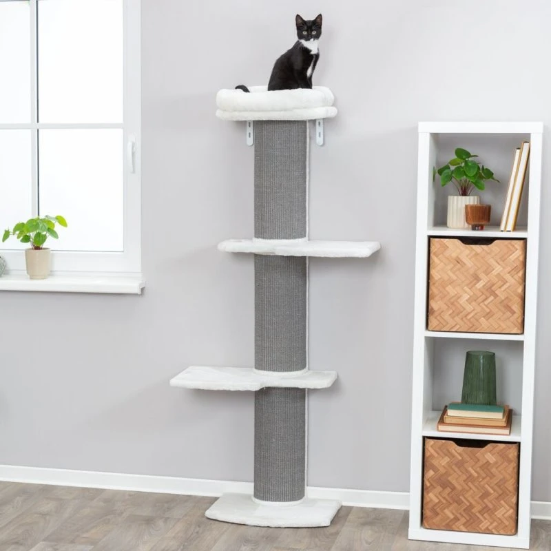 Trixie Kratzbaum Acadia grau 160 cm mit Wandbefestigung