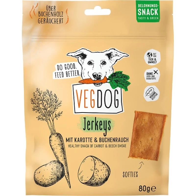Vegdog JERKEYS Veganer Hundesnack